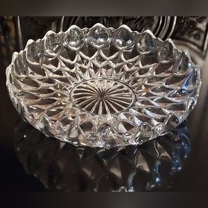 GORGEOUS "Elizabeth" 10 5/8" Clear Torte Plate by Mosser Glass Ohio 🇺🇸